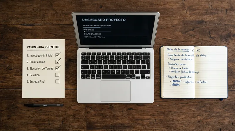 Dashboard de proyecto con planificación de implementación